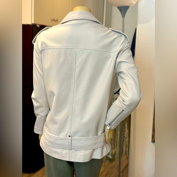 WALTER BAKER LAMB LEATHER OVERSIZED BIKER  JACKET - Picture 4 of 11